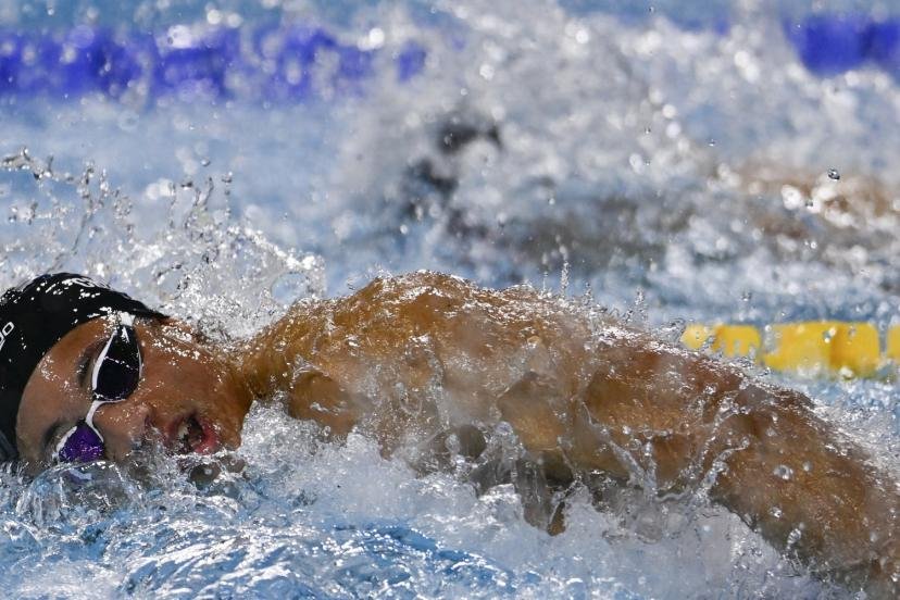 Jordan Crooks en action à Budapest. (D. Erdos/AP)