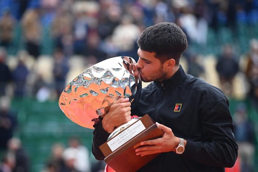 Carlos Alcaraz, titré dimanche à Monte-Carlo. (P. Lahalle/L'Équipe)