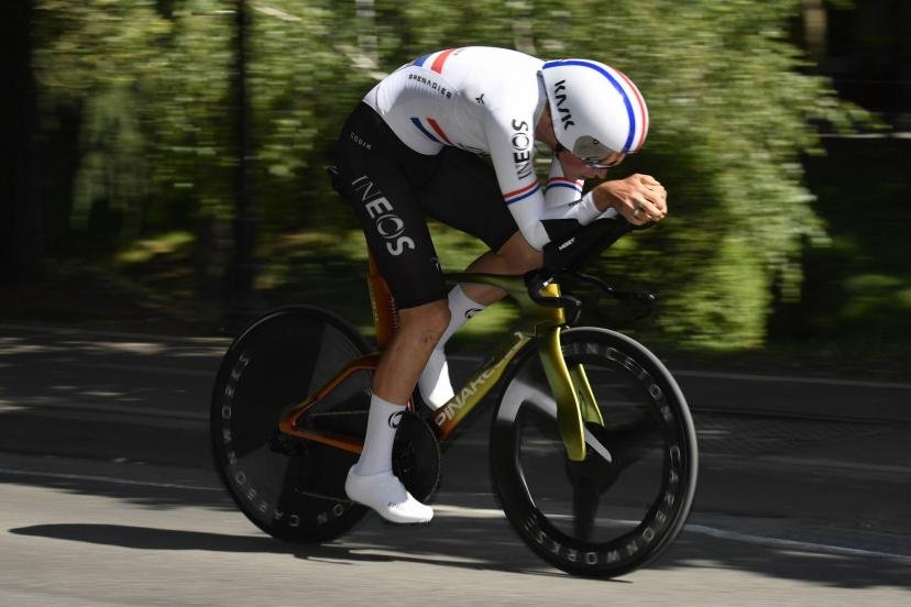 Joshua Tarling, vainqueur lors du premier contre-la-montre à Tirana, en Albanie (Tommaso Pelagalli /SprintCyclingAgency)