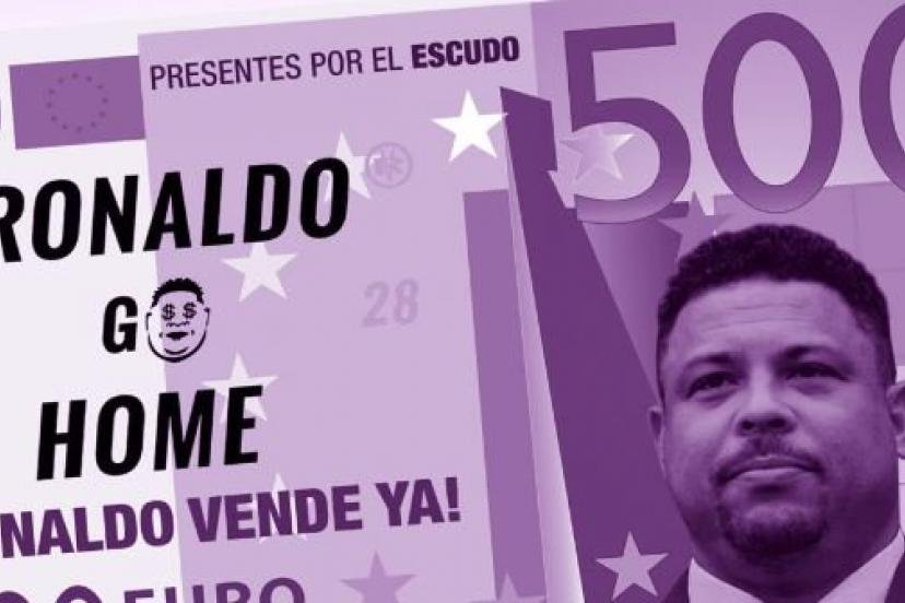 Ronaldo est sous le feu des critiques des supporters du Real Valladolid. (Compte X @FondoNorte1928)
