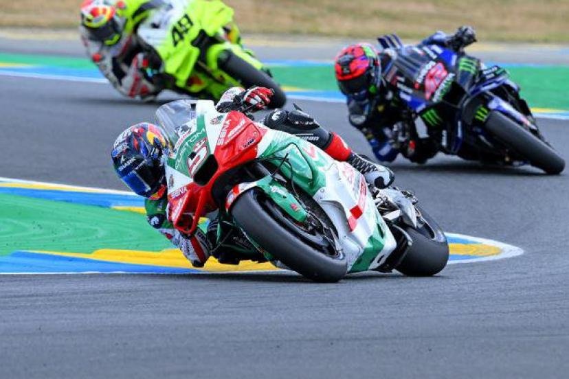 Johann Zarco en action sur le circuit Bugatti, ce samedi 10 mai. (A.Mounic/L'Equipe)
