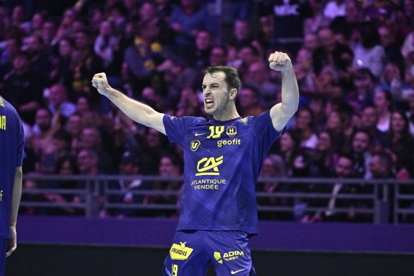 Kauldi Odriozola et les Nantais sont deuxièmes de Liqui Moly Starligue. (S. Mantey/L'Équipe)