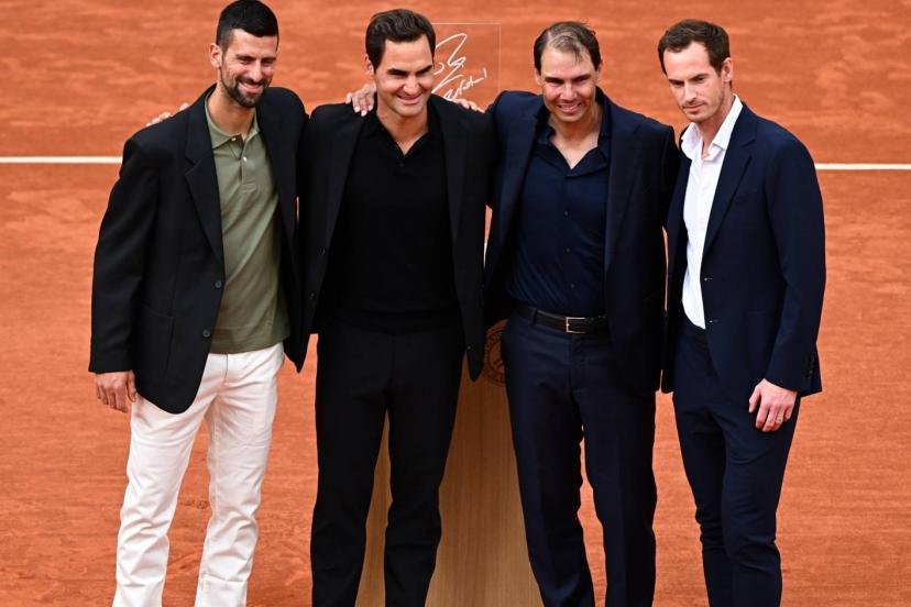 Novak Djokovic, Roger Federer, Rafael Nadal et Andy Murray. (P.Lahalle/L'Equipe)