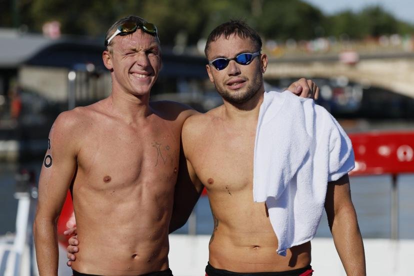 Marc-Antoine Olivier et Logan Fontaine aux JO de Paris. (S. Boué/L'Équipe)