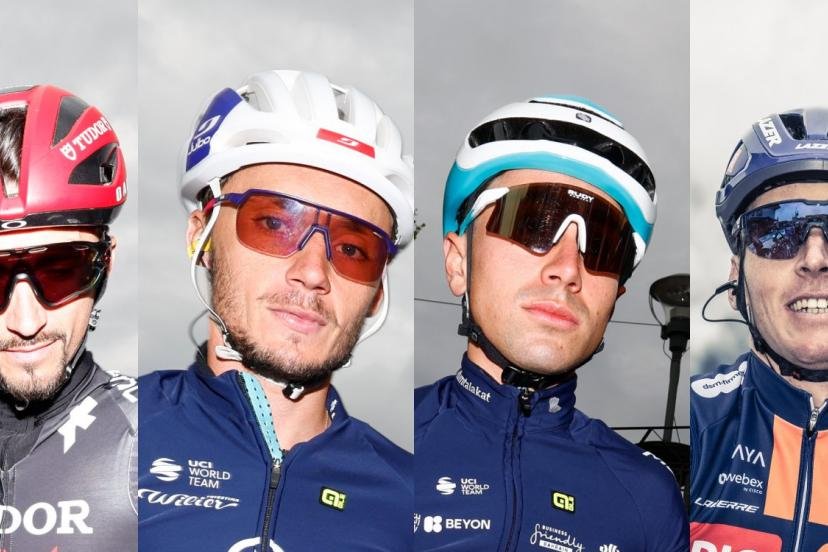 Julian Alaphilippe, Valentin Madouas, Lenny Martinez et Romain Bardet. (L'Équipe)