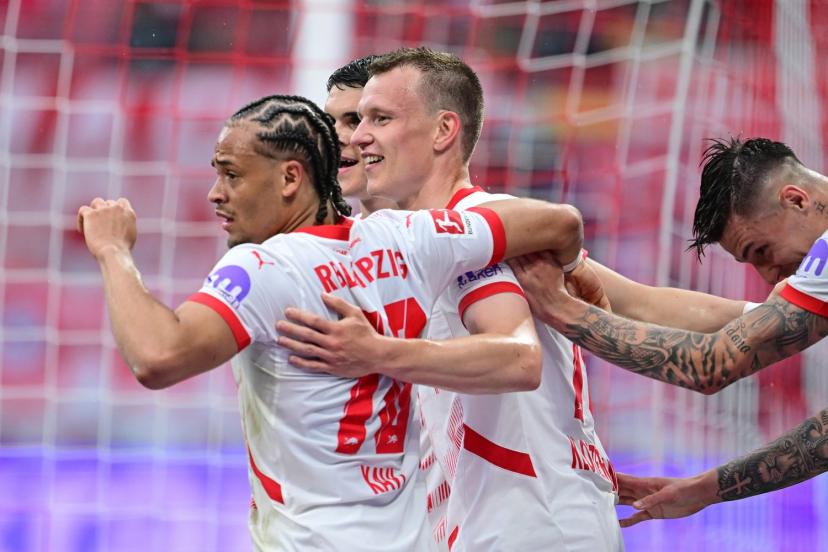 Xavi Simons, buteur contre le VfB Stuttgart. (L. Horky/Witters)