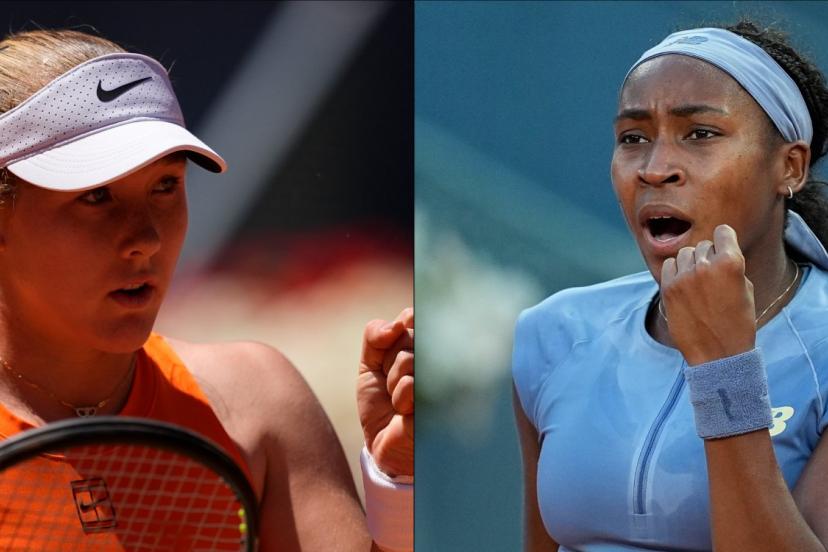 Mirra Andreeva et Coco Gauff. (AFP7 / Presse Sports)