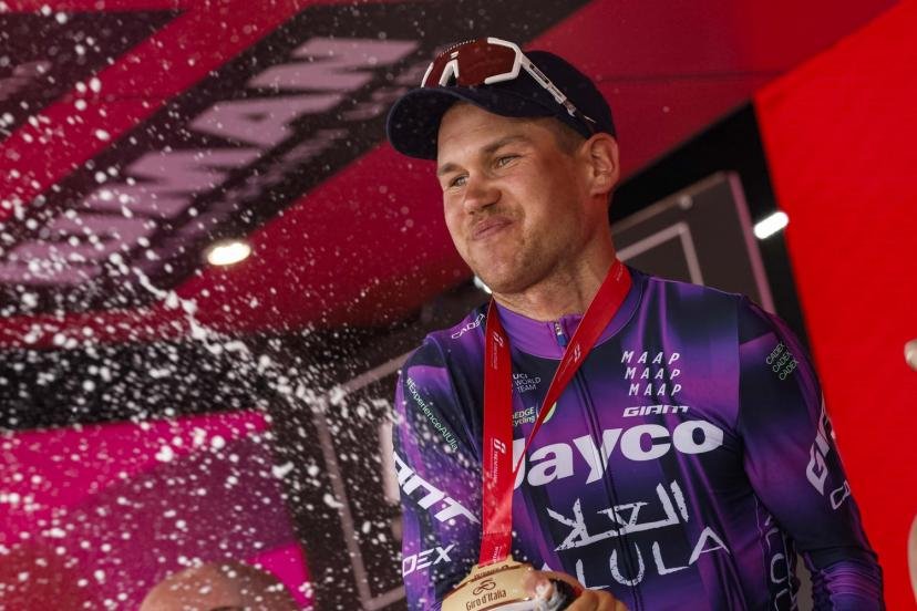 Luke Plapp, vainqueur de la 8e étape du Giro. (L. Bettin/Sprintcyclingagency©2025)