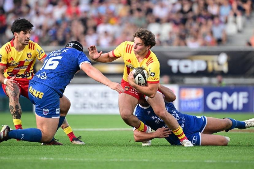 Perpignan jouera en Top 14 la saison prochaine. (J-B.Autissier/L'Équipe)