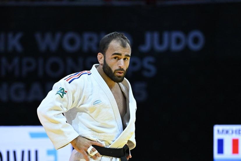 Luka Mkheidze s'est incliné en huitièmes de finale vendredi. (S. Mantey/L'Équipe)