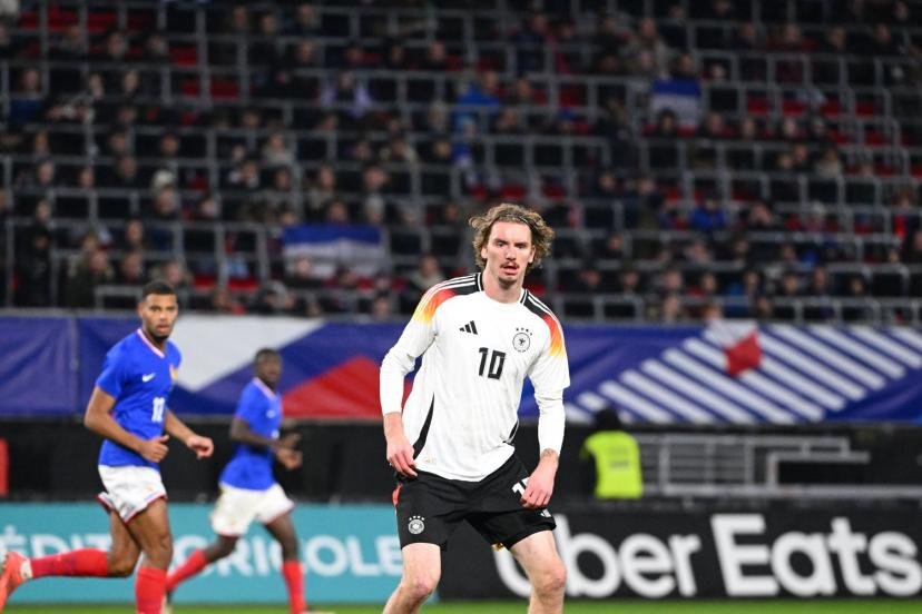 Nick Woltemade, ici avec l'Allemagne, se serait mis d'accord avec le Bayern Munich. (F. Faugère/L'Équipe)