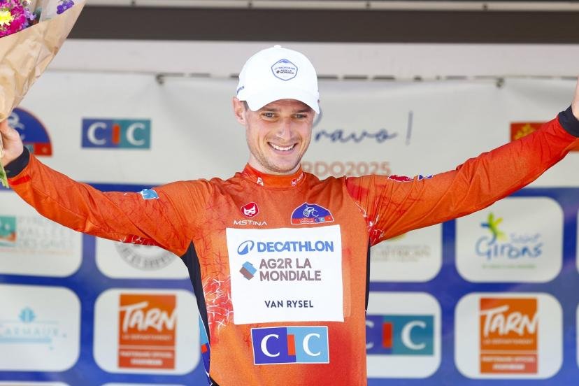 Nicolas Prodhomme a conservé sa place de leader à l'issue de la 4e et dernière étape de la Route d'Occitanie - CIC. (L. Angel Gomez/SprintCyclingAgency/Presse Sports)