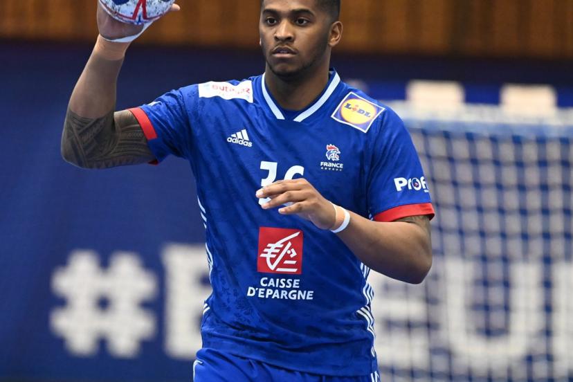 O'Brian Nyateu (ici sous le maillot de l'équipe de France) a prolongé jusqu'en 2026 avec Nantes. (P. Lahalle/L'Équipe)