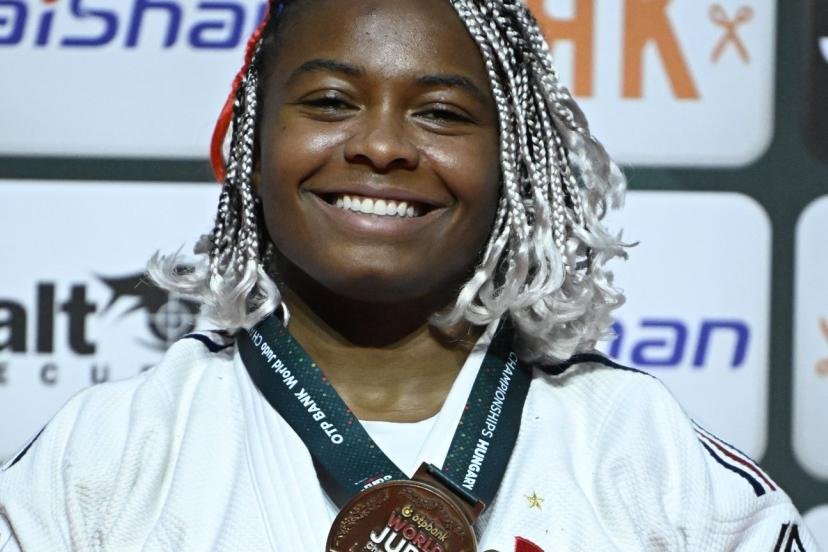 Romane Dicko se dit satisfaite de sa médaille même si elle n'est que de bronze. (S. Mantey/L'Équipe)