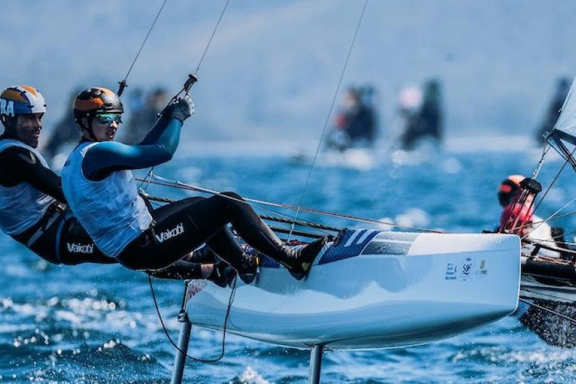 Tim Mourniac et Aloïse Retornaz espèrent accrocher un podium en Nacra 17. (Sailing Energy)