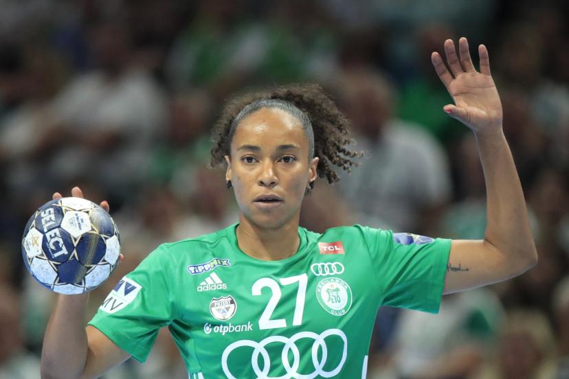 Estelle Nze Minko, brillante, a mené Györ à une nouvelle finale de Ligue des champions. (B. Paquot/L'Équipe)