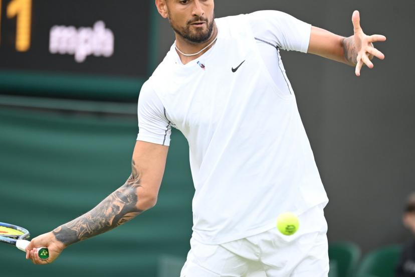 Nick Kyrgios à Wimbledon en 2022. (P. Lahalle/L'Équipe)