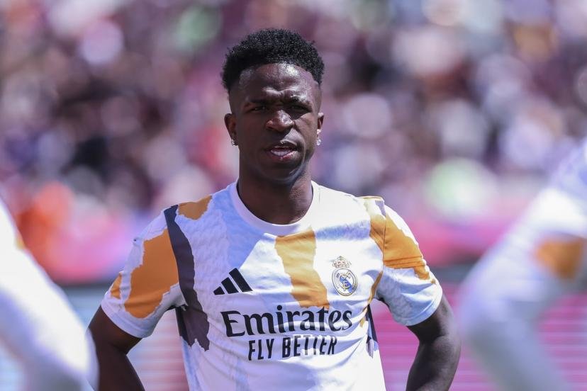 Quatre hommes ont été condamnés pour des menaces envers Vinicius Junior. (Javier Borrego/AFP7/PRESSE SPORTS)