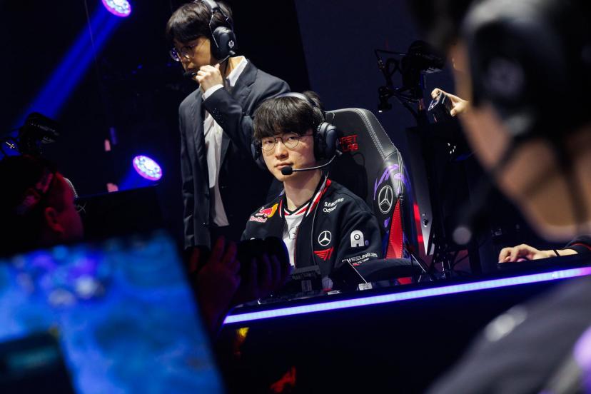 Faker et T1 vont recroiser la route de GenG en finale MSI, après avoir été envoyés en lower bracket par les tenants du titre. (Liu YiCun/Riot Games)