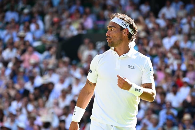 Fabio Fognini a poussé Carlos Alcaraz au 5e set au premier tour de Wimbledon. (P. Lahalle/L'Équipe)