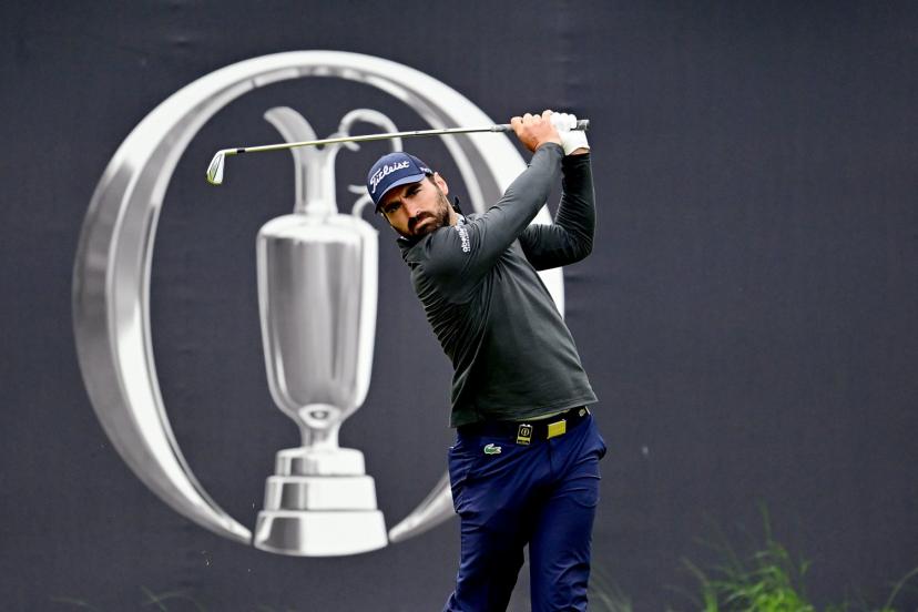 Antoine Rozner au départ du 1 au Royal Portrush. (Oisin Keniry/R & A/R & A via Getty Images)