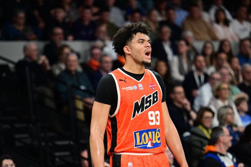 Noah Penda s'est mis en évidence en Summer League. (J-B. Autissier/L'Équipe)