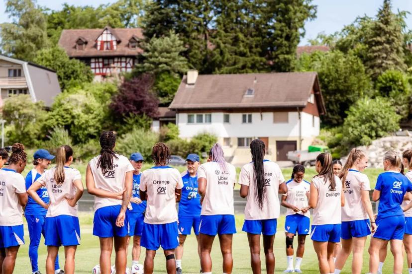 Les Bleues à l'entraînement jeudi. (Zoé Jeulin/FFF)