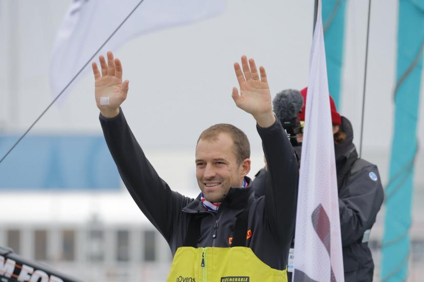 Sam Goodchild lors du dernier Vendée Globe. (S. Boué/L'Équipe)