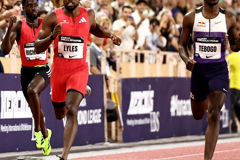 Noah Lyles a été le plus fort lors du 200m sur la piste de Louis-II. (Stadion-Actu/Pressesports)