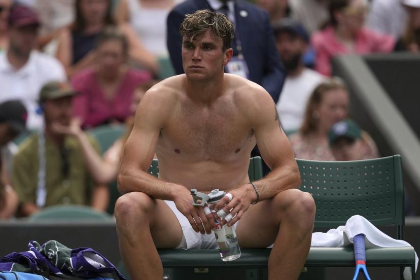 Jack Draper, sans solutions ce jeudi contre Marin Cilic à Wimbledon. (Kin Cheung /Ap)