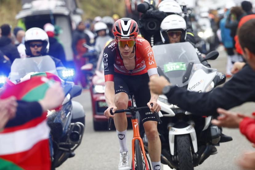 Présent dans l'échappée, Thymen Arensman est allé au bout ce samedi. (E. Garnier/L'Équipe)