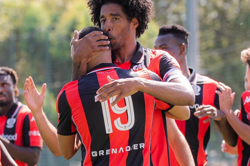 Badredine Bouanani a inscrit un doublé pour l'OGC Nice contre le Cercle Bruges. (X/@OGCNice)