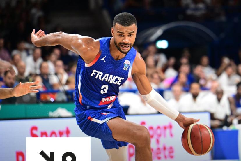 Timothé Luwawu-Cabarrot, le 8 août à Pau, contre la Grande-Bretagne. (J.-B. Autissier/L'Équipe)