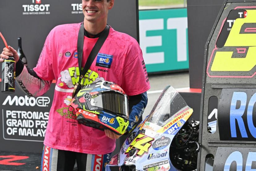 Même s'il a perdu sa 3e place sur la course sprint en Malaisie, Fermín Aldeguer conserve son titre de rookie de l'année. (Lukasz Swiderek/PSP)