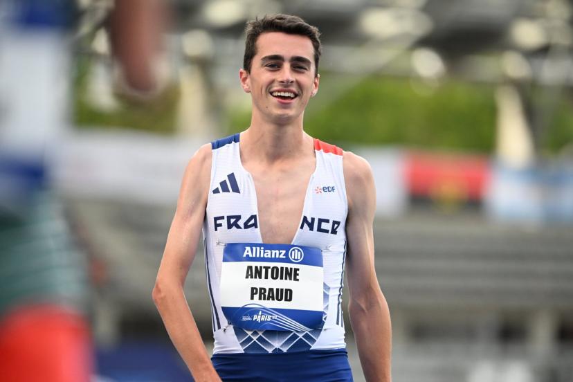 Antoine Praud, lors des Mondiaux 2023. (A. Mounic/L'Équipe)