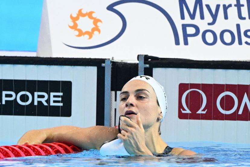 Beryl Gastaldello a remporté le 50 m nage libre des Championnats de France petit bassin.  (F. Faugère/L'Équipe)