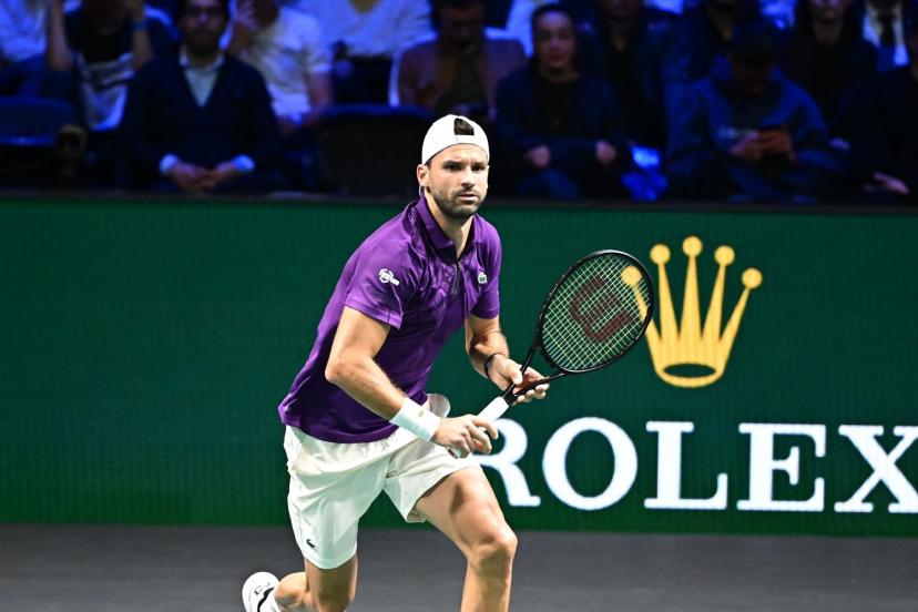 Grigor Dimitrov a déclaré forfait pour son 2 tour au Rolex Paris Masters.  (P. Lahalle/L'Équipe)