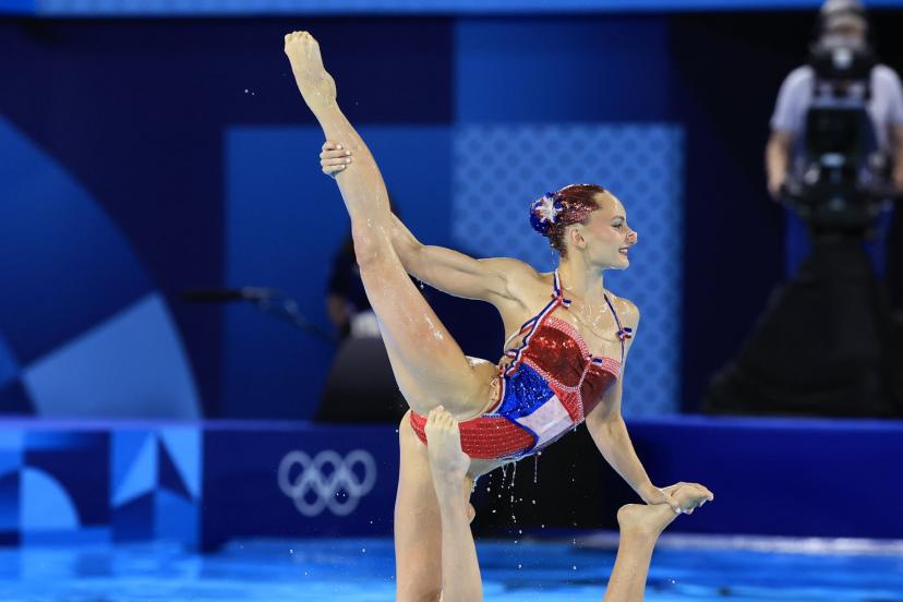 Romane Bunel et Laëlys Alavez lors des JO de Paris en 2024.  (F. Seguin/L'Équipe)
